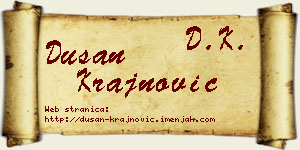 Dušan Krajnović vizit kartica